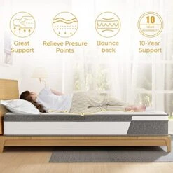 Queen Size Mattress, 10 Inch Memory Foam Mattress Bed In A Box, Hybrid Mattress Queen Size For Pressure Relief & Supportive, CertiPUR-US, 100 Nights Trial 18 Queen Size Mattress, 10 Inch Memory Foam Mattress Bed In A Box, Hybrid Mattress Queen Size For Pressure Relief & Supportive, CertiPUR-US, 100 Nights Trial -Delta Children Shop 51LxYY0OnCL
