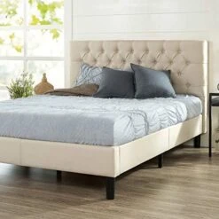 INUS Misty Upholstered Platform Bed Frame / Mattress Foundation / Wood Slat Support / No Box Spring Needed / Easy Assembly, Taupe, King 26 INUS Misty Upholstered Platform Bed Frame / Mattress Foundation / Wood Slat Support / No Box Spring Needed / Easy Assembly, Taupe, King -Delta Children Shop 51M3tQZ UlL. AC