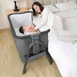 AMKE Bedside Sleeper For Baby,35s Quick Assemble Crib With Storage Basket,Portable Bassinets For Safe Co-Sleeping, Adjustable Bed For Infant Newborn 15 AMKE Bedside Sleeper For Baby,35s Quick Assemble Crib With Storage Basket,Portable Bassinets For Safe Co-Sleeping, Adjustable Bed For Infant Newborn -Delta Children Shop 51MB3wvsTnL. AC