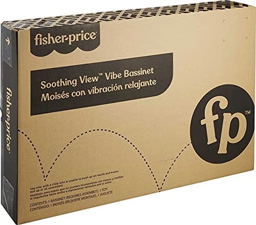 Fisher-Price Baby Crib Soothing View Vibe Bassinet Portable Cradle With Music Vibrations And Slim Fold For Travel, Hearthstone 4 Fisher-Price Baby Crib Soothing View Vibe Bassinet Portable Cradle With Music Vibrations And Slim Fold For Travel, Hearthstone - Image 2