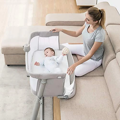RONBEI Baby Bassinet, Bedside Sleeper Cribs,Baby Bed To Bed, Adjustable, Portable For Newborn, Infant/Baby Boy/Baby Girl 7 RONBEI Baby Bassinet, Bedside Sleeper Cribs,Baby Bed To Bed, Adjustable, Portable For Newborn, Infant/Baby Boy/Baby Girl - Image 5
