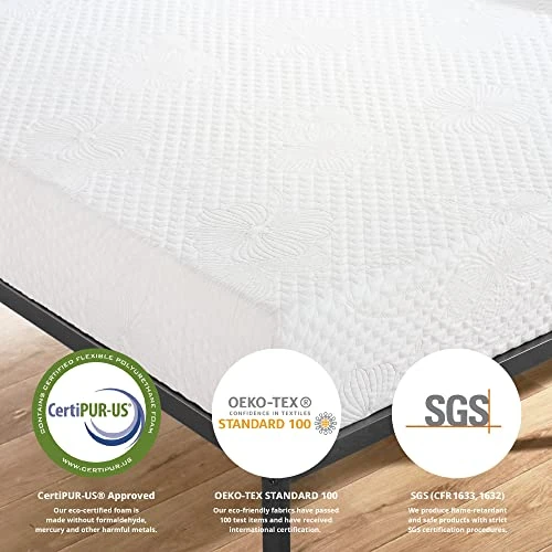 9 Inch I-Gel Multi Layered Memory Foam Mattress, Full, White 8 9 Inch I-Gel Multi Layered Memory Foam Mattress, Full, White - Image 6