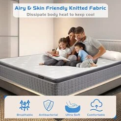 Full Mattress,Hybrid Mattress In A Box Memory Foam Breathable Comfortable,Motion Isolation Individually Wrapped Coils,Euro Top Medium Firm Full Size Mattress -Delta Children Shop 51OYxwV0JWL