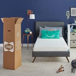 Ealy 6" Medium-Firm Adaptive Memory Foam Mattress With CopperChill Technology, Cooling Memory Foam Mattress For Pressure Relief, Twin, White