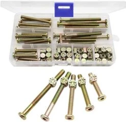 M6 Baby Crib Bolts Replacement Kit, CSeao 50pcs M6x30mm/ 40mm/ 50mm/ 60mm/ 70mm Zinc Plated Socket Cap Screw Kit For Chairs Bunkbed Cot Furniture -Delta Children Shop 51Qos3zZUwL. AC