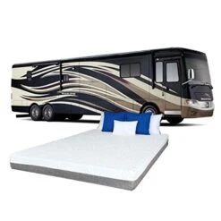 Ravel Happy! Made In The USA!10" Short Queen Cool Sleep Gel Memory Foam Mattress With Premium Textured 8-Way Stretch Cover For Campers, RV's & Trailers -Delta Children Shop 51RGigmgGML