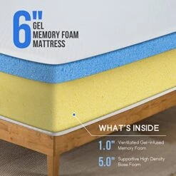 6 Inch Twin Gel Memory Foam Mattress/CertiPUR-US Certified/Bed-in-a-Box/Cool Sleep & Comfy Support 21 6 Inch Twin Gel Memory Foam Mattress/CertiPUR-US Certified/Bed-in-a-Box/Cool Sleep & Comfy Support -Delta Children Shop 51RmtjO4muL