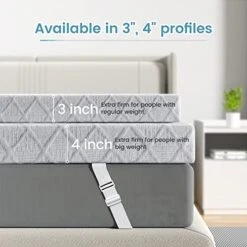 4 Inch Firm Mattress Topper King Size- Firm To Extra Firm Memory Foam Bed Topper - Relieve Back Pain - High Density Foam Mattress Pad With Skin-Friendly Cover -Delta Children Shop 51SMw5hdzCL