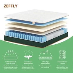 Full Size Mattress 10 Inch, Gel Memory Foam Mattress With Individual Pocket Springs, Hybrid Mattress In A Box For Pressure Relief & Cooler Sleep, CertiPUR-US Certified -Delta Children Shop 51TrwoakG0L