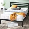 INUS Mia Metal Platform Bed Frame With Headboard / Wood Slat Support / No Box Spring Needed / Easy Assembly, Full -Delta Children Shop 51VMVqhGkFS