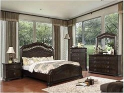 Lliope Espresso 6-Piece Bedroom Set (Cal. King)