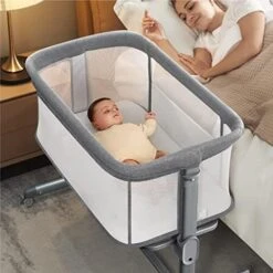 BUBAVAN Bassinet, Bedside Bassinet For Baby, Portable Bedside Sleeper, Co Sleeper Bassinet With Wheels, Baby Bed Sleeper, Breathable Mesh Design, Quick Fold With Mosquito Net & Storage Bag -Delta Children Shop 51Zy38t1pFL. AC