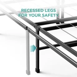 INUS SmartBase Heavy Duty Mattress Foundation / 14 Inch Metal Platform Bed Frame / No Box Spring Needed / Sturdy Steel Frame / Underbed Storage, Queen -Delta Children Shop 51aLT0im07L