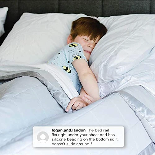 Delta Children Serta Perfect Sleeper Extra Long Foam Bedrail - Guardrail For Toddlers & Kids With Water-Resistant, Non-Slip & Machine Washable Cover - 2pk, White 4 Delta Children Serta Perfect Sleeper Extra Long Foam Bedrail - Guardrail For Toddlers & Kids With Water-Resistant, Non-Slip & Machine Washable Cover - 2pk, White - Image 2