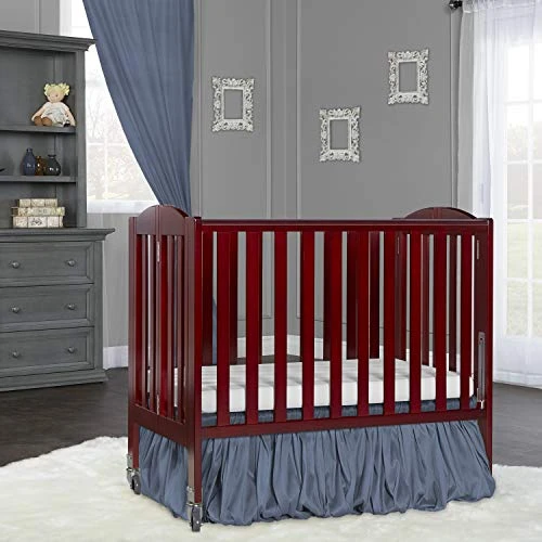 Dream On Me 2-in-1 Folding Birch Portable Crib, Cherry 4 Dream On Me 2-in-1 Folding Birch Portable Crib, Cherry - Image 2