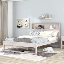 Antique Gray 3 Pieces Furniture Size Bedroom Frame With USB Charging And Wood Slatt, Dresser, Night Stand, Easy Assemble, Bed Set-Queen -Delta Children Shop 51achbyGV3L. AC