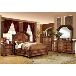 OPATHOME Bedroom Set, Queen, Oak