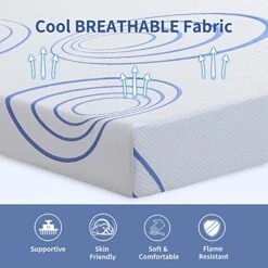 Full Size Memory Foam Mattress 8 Inch Gel Bamboo Charcoal AeroFusion Mattress In A Box,Breathable Medium Mattress Supportive & Pressure Relief,Made In USA, CertiPUR-US Certified -Delta Children Shop 51dARdr5V6L