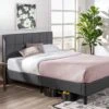INUS Lottie Upholstered Platform Bed Frame / Mattress Foundation / Wood Slat Support / No Box Spring Needed / Easy Assembly, Grey, Twin 2 INUS Lottie Upholstered Platform Bed Frame / Mattress Foundation / Wood Slat Support / No Box Spring Needed / Easy Assembly, Grey, Twin -Delta Children Shop 51dF4WryVkL