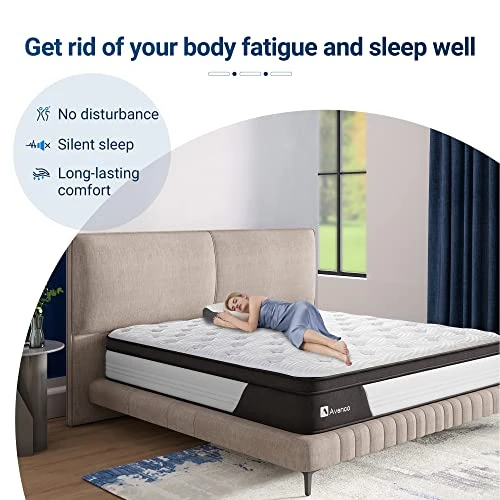 Full Hybrid Mattress, 12 Inch Full Mattress, Medium Firm Mattress Full In A Box With Pocket Spring And Gel Memory Foam, Strong Edge Support, CertiPUR-US, 100 Nights Trial 6 Full Hybrid Mattress, 12 Inch Full Mattress, Medium Firm Mattress Full In A Box With Pocket Spring And Gel Memory Foam, Strong Edge Support, CertiPUR-US, 100 Nights Trial - Image 4