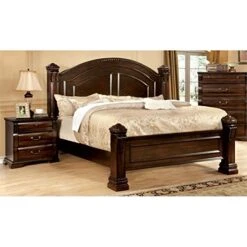 Of America FOA Oulette 3pc Cherry Solid Wood Bedroom Set - King + Nightstand + Chest -Delta Children Shop 51ee7McB6JL