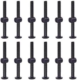 Swpeet 51Pcs Black M6 × 15mm Crib Hardware Screws, Hex Socket Head Cap Crib Baby Bed Bolt And Barrel Nuts With 1 X Allen Wrench Perfect For Furniture, Cots, Crib Screws (M6x15mm) -Delta Children Shop 51f3u0tyJdL. AC