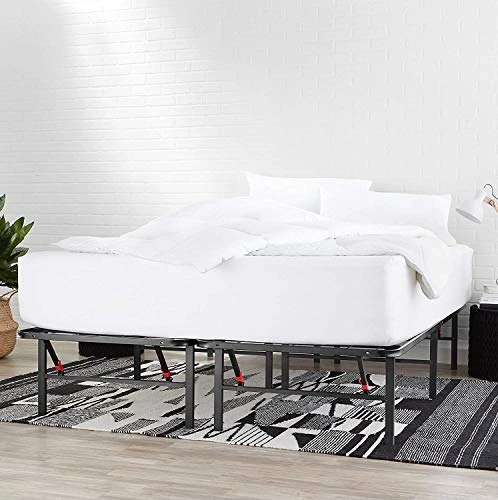 Foldable Metal Platform Bed Frame With Tool Free Setup,14 Inches High, Queen,Black 4 Foldable Metal Platform Bed Frame With Tool Free Setup,14 Inches High, Queen,Black - Image 2