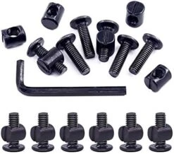 Swpeet 51Pcs Black M6 × 15mm Crib Hardware Screws, Hex Socket Head Cap Crib Baby Bed Bolt And Barrel Nuts With 1 X Allen Wrench Perfect For Furniture, Cots, Crib Screws (M6x15mm) -Delta Children Shop 51g69cXrdKL. AC