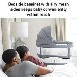 Graco Sense2Snooze Bassinet With Cry Detection Technology | Baby Bassinet Detects And Responds To Baby's Cries To Help Soothe Back To Sleep, Ellison , 19 D X 26 W X 41 H Inch (Pack Of 1) 11 Graco Sense2Snooze Bassinet With Cry Detection Technology | Baby Bassinet Detects And Responds To Baby's Cries To Help Soothe Back To Sleep, Ellison , 19 D X 26 W X 41 H Inch (Pack Of 1) -Delta Children Shop 51gbTNGb8YL