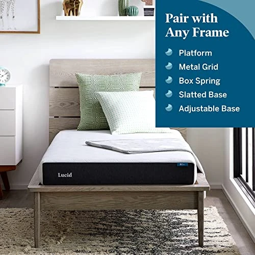 Ucid 6 Inch Twin Mattress - Firm Gel Memory Foam Mattress Twin— Bamboo Charcoal Mattress In A Box—CertiPur Certified 5 Ucid 6 Inch Twin Mattress - Firm Gel Memory Foam Mattress Twin— Bamboo Charcoal Mattress In A Box—CertiPur Certified - Image 3