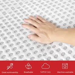 Trifold Mattress Topper For Pack N Play 37.5x26x2 Inch, Breathable Soft Portable Foldable Playard Mattress, Playpen Mattress For Pack And Play Crib,Mini Crib Mattress, Dots -Delta Children Shop 51hqo8n3vxL