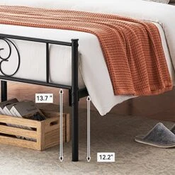 Queen Bed Frame Platform With Headboard And Footboard Metal Bed Mattress Foundation With Storage No Box Spring Needed Black (Queen) -Delta Children Shop 51i55QDvfeL