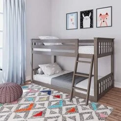 W Bunk Bed, Twin-Over-Twin Wood Bed Frame For Kids, White -Delta Children Shop 51i94v8L. AC