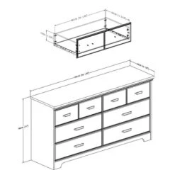 3 Piece Modern Bedroom Furniture Set - 8 Drawer Bedroom Dresser/Small Nightstand With Drawers - Set Of 2 / Distressed Grey Oak -Delta Children Shop 51iD0m27MZL