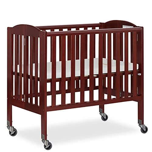Dream On Me 2-in-1 Folding Birch Portable Crib, Cherry 7 Dream On Me 2-in-1 Folding Birch Portable Crib, Cherry - Image 5