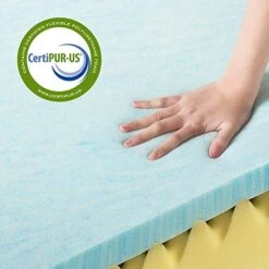 INUS 4 Inch Swirl Gel Cooling Memory Foam Mattress Topper / Cooling, Airflow Design / CertiPUR-US Certified, Twin