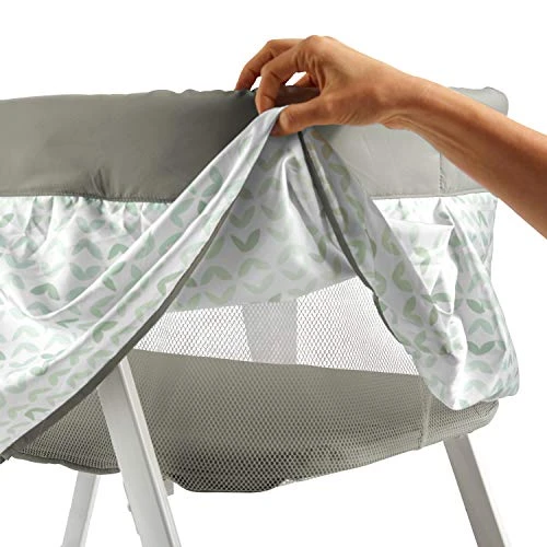 Ity By Ingenuity Snuggity Snug Bedside Baby Bassinet - Soothing Vibrations Portable Crib With Storage Basket - Nimbu 4 Ity By Ingenuity Snuggity Snug Bedside Baby Bassinet - Soothing Vibrations Portable Crib With Storage Basket - Nimbu - Image 2