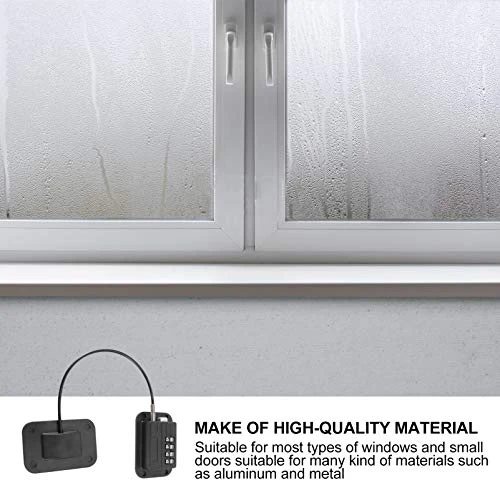 Refrigerator Lock Fridge Lock Heavy Duty Combination Fridge Door Lock Child Proofing Lock For Cabinets Freeze Closets Drawers Window- Password Black 7 Refrigerator Lock Fridge Lock Heavy Duty Combination Fridge Door Lock Child Proofing Lock For Cabinets Freeze Closets Drawers Window- Password Black - Image 5