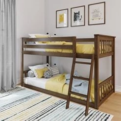 W Bunk Bed, Twin-Over-Twin Wood Bed Frame For Kids, White -Delta Children Shop 51ly5Y3jEcL. AC