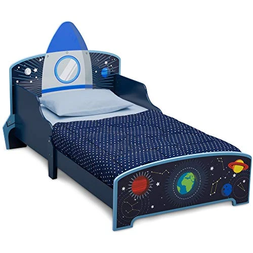 Delta Children Space Adventures Rocket Ship Wood Toddler Bed - Greenguard Gold Certified, Blue 3 Delta Children Space Adventures Rocket Ship Wood Toddler Bed - Greenguard Gold Certified, Blue