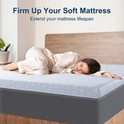 3 Inch Mattress Topper Queen - Cool Gel Memory Foam Mattress Topper Extra Firm Bed Topper With Bamboo Cover, Hard Mattress Topper For Back Pain Relief, CertiPUR-US Certified -Delta Children Shop 51m1UierYpL
