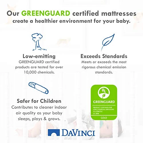 DaVinci Complete Slumber Crib & Toddler Mattress, Firm Support, Lightweight, Waterproof, Greenguard Gold Certified 7 DaVinci Complete Slumber Crib & Toddler Mattress, Firm Support, Lightweight, Waterproof, Greenguard Gold Certified - Image 5