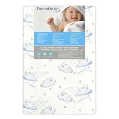 Dream On Me,Star-Burst 3' Spring Coil Portable Crib MattressIWaterproofIGreen Guard Gold CertifiedI10 Years Manufacture WarrantyIDual-Sided MattressI Vinyl CoverIMade In The U.S.AIMini Crib Mattress
