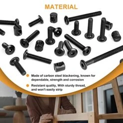 VIGRUE 80PCS Baby Bed Crib Metric Screws M6 X 15mm/ 20mm/ 25mm/ 30mm/ 35mm/ 40mm/ 50mm/ 70mm Black Hex Socket Cap Bolts Barrel Nuts Assortment Kit For Crib Baby Bed Furniture Hardware Cots And Chairs 11 VIGRUE 80PCS Baby Bed Crib Metric Screws M6 X 15mm/ 20mm/ 25mm/ 30mm/ 35mm/ 40mm/ 50mm/ 70mm Black Hex Socket Cap Bolts Barrel Nuts Assortment Kit For Crib Baby Bed Furniture Hardware Cots And Chairs -Delta Children Shop 51os4TkIRFL