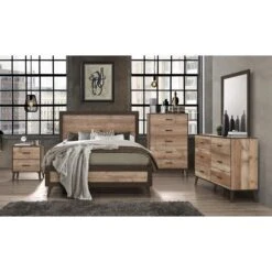 King Size Bedroom Set - Distressed Wood Color, Headboard, Side Rails, Footboard & Support Slats A468c -Delta Children Shop 51otFv9hE1L