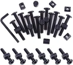 Swpeet 51Pcs Black M6 × 15mm Crib Hardware Screws, Hex Socket Head Cap Crib Baby Bed Bolt And Barrel Nuts With 1 X Allen Wrench Perfect For Furniture, Cots, Crib Screws (M6x15mm) -Delta Children Shop 51pOQHSPSCL. AC