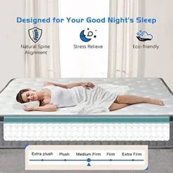 Full Mattress,Hybrid Mattress In A Box Memory Foam Breathable Comfortable,Motion Isolation Individually Wrapped Coils,Euro Top Medium Firm Full Size Mattress -Delta Children Shop 51ppWUWSPEL