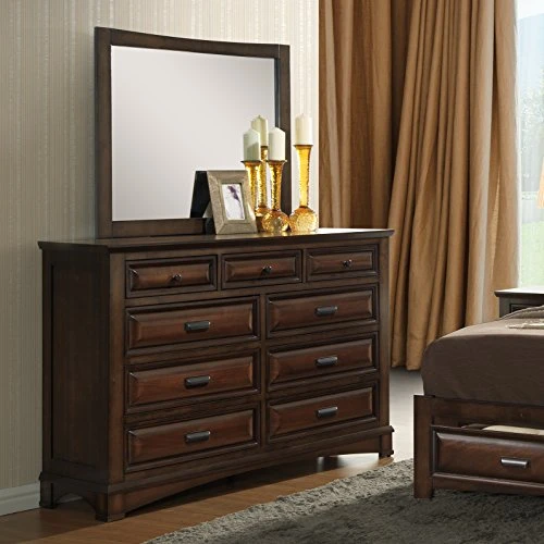 Broval 179 Light Espresso Finish King Storage Bed, Dresser, Mirror, Night Stand, Chest Wood Bed Room Set 5 Broval 179 Light Espresso Finish King Storage Bed, Dresser, Mirror, Night Stand, Chest Wood Bed Room Set - Image 3