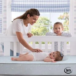 Delta Children Serta Perfect Start Dual Sided Baby Crib Mattress & Toddler Mattress - Waterproof - 6" Premium Sustainably Sourced Fiber Core - GREENGUARD Gold Certified – 7 Year Warranty - Made In USA 10 Delta Children Serta Perfect Start Dual Sided Baby Crib Mattress & Toddler Mattress - Waterproof - 6" Premium Sustainably Sourced Fiber Core - GREENGUARD Gold Certified – 7 Year Warranty - Made In USA -Delta Children Shop 51rF9nxX2TL
