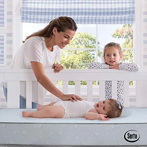 Delta Children Serta Perfect Start Dual Sided Baby Crib Mattress & Toddler Mattress - Waterproof - 6" Premium Sustainably Sourced Fiber Core - GREENGUARD Gold Certified – 7 Year Warranty - Made In USA 5 Delta Children Serta Perfect Start Dual Sided Baby Crib Mattress & Toddler Mattress - Waterproof - 6" Premium Sustainably Sourced Fiber Core - GREENGUARD Gold Certified – 7 Year Warranty - Made In USA - Image 3